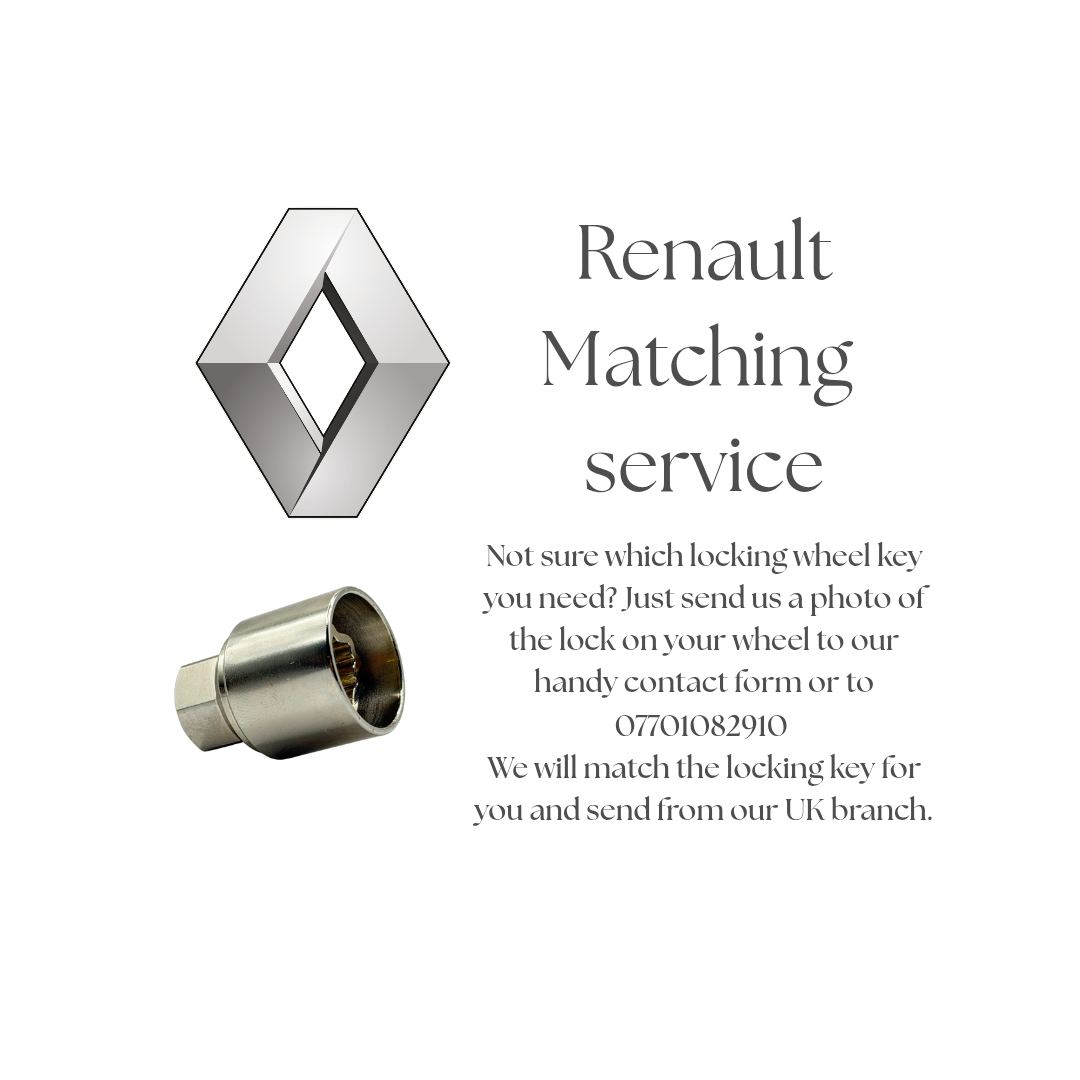 RENAULT LOCKING WHEEL KEY - MATCHING SERVICE - LRBFS LTD