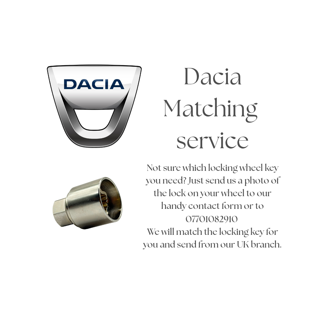 DACIA LOCKING WHEEL NUT KEY - MATCHING SERVICE - LRBFS LTD