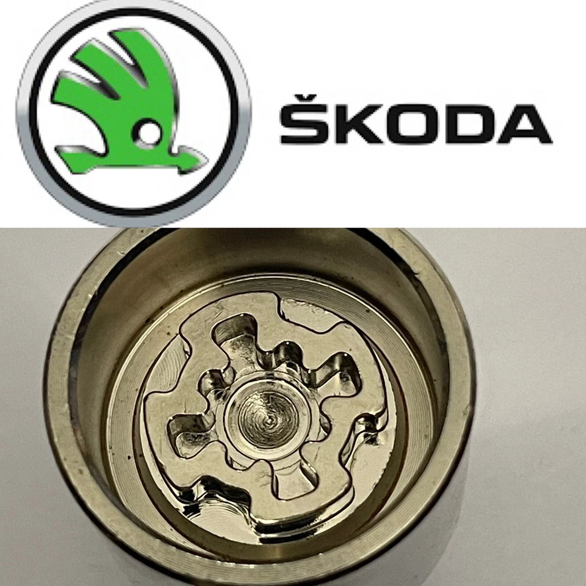 SKODA LOCKING WHEEL NUT KEY - LETTER R - CODE 775 - LRBFS LTD