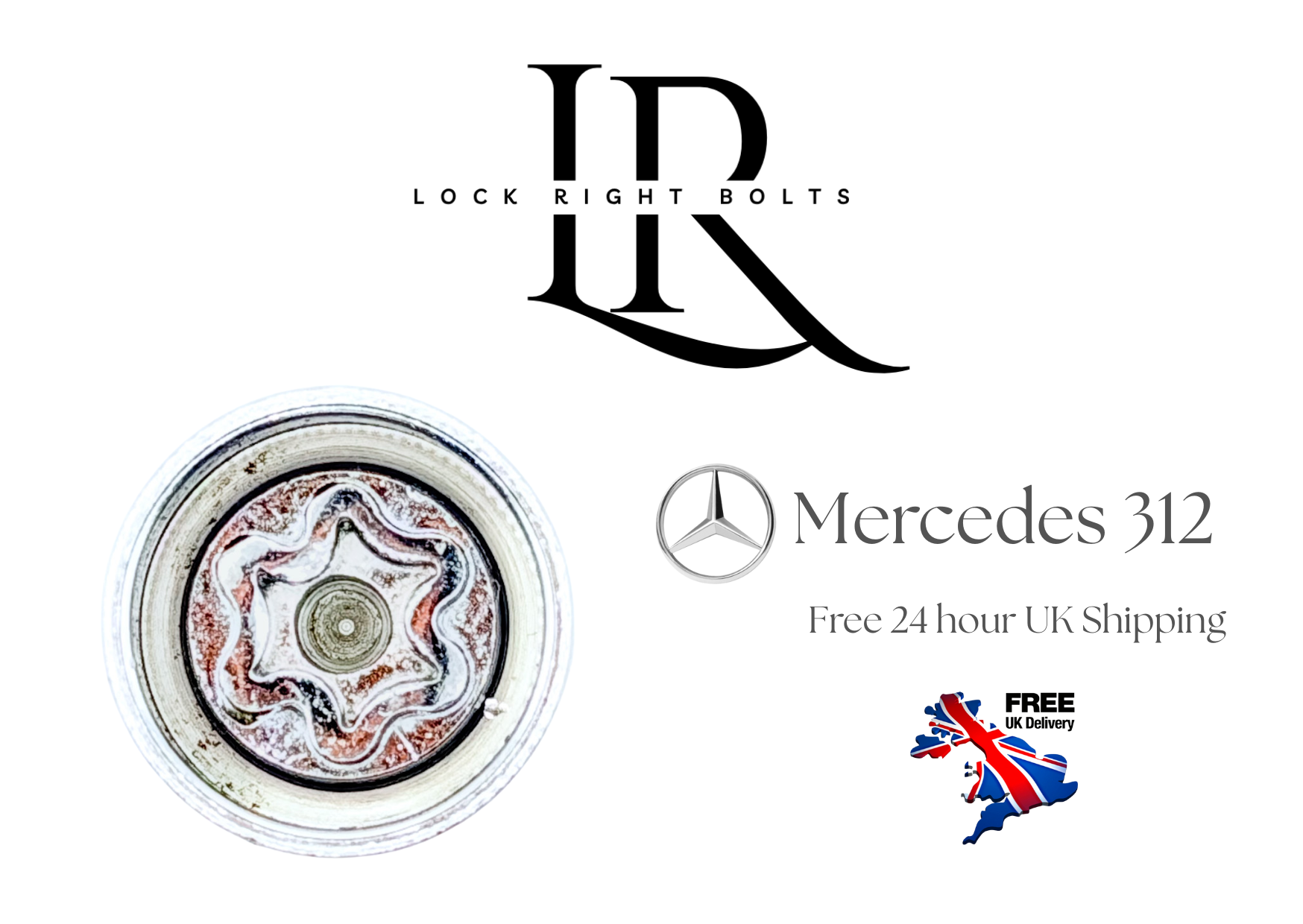 MERCEDES LOCKING WHEEL KEY - 312 - LRBFS LTD