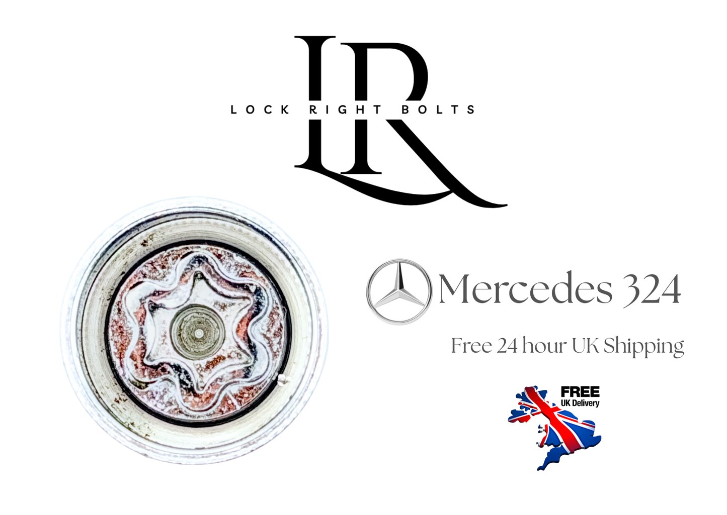 MERCEDES LOCKING WHEEL KEY - 324 - LRBFS LTD