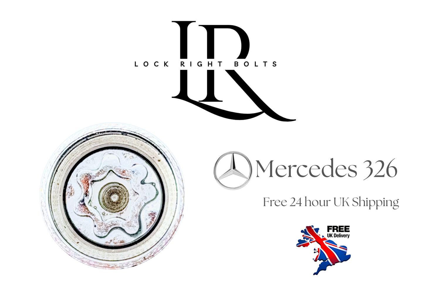 MERCEDES LOCKING WHEEL KEY - 326 - LRBFS LTD