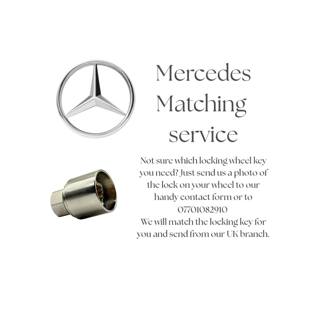 MERCEDES LOCKING WHEEL NUT KEY - MATCHING SERVICE - LRBFS LTD