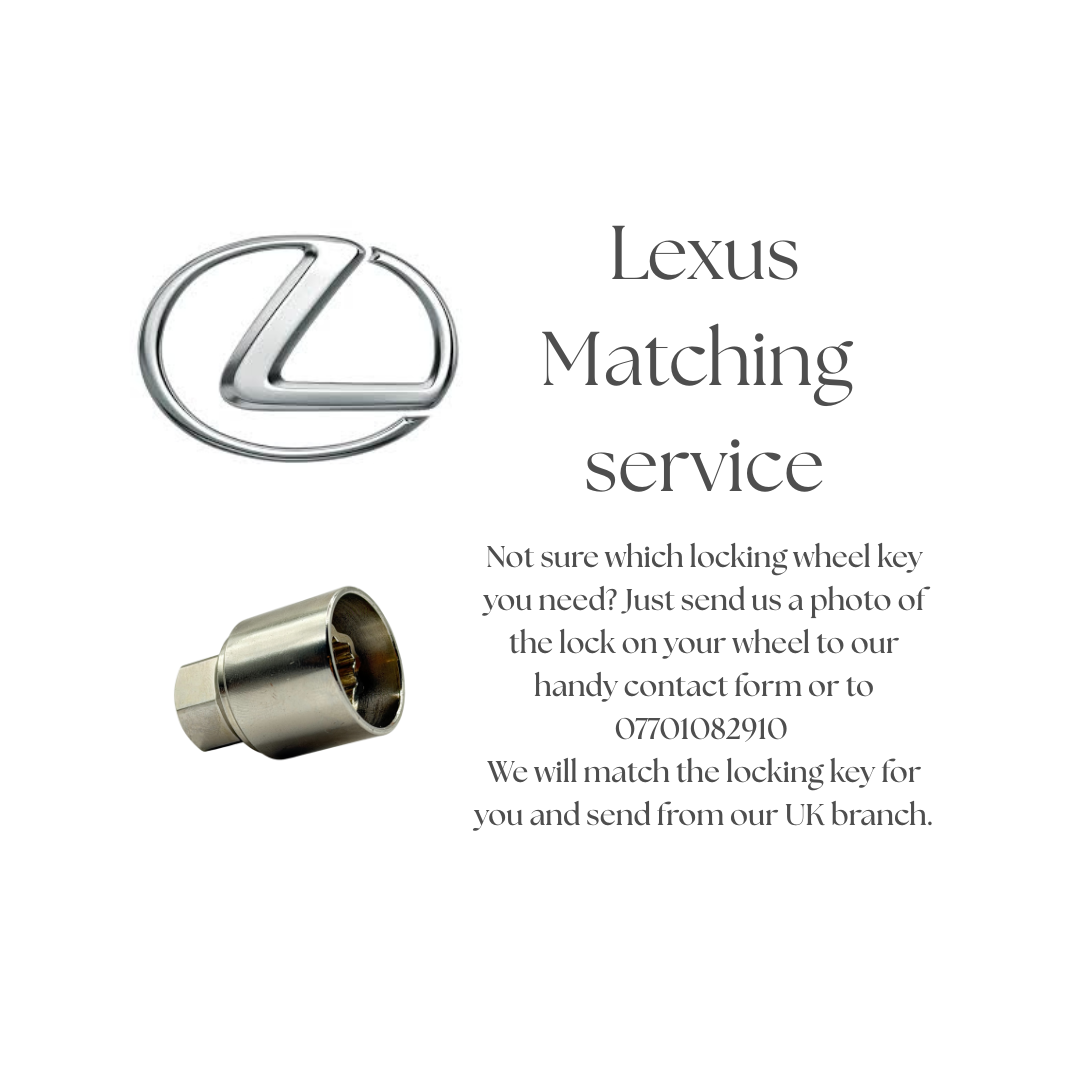LEXUS LOCKING WHEEL KEY - MATCHING SERVICE - LRBFS LTD