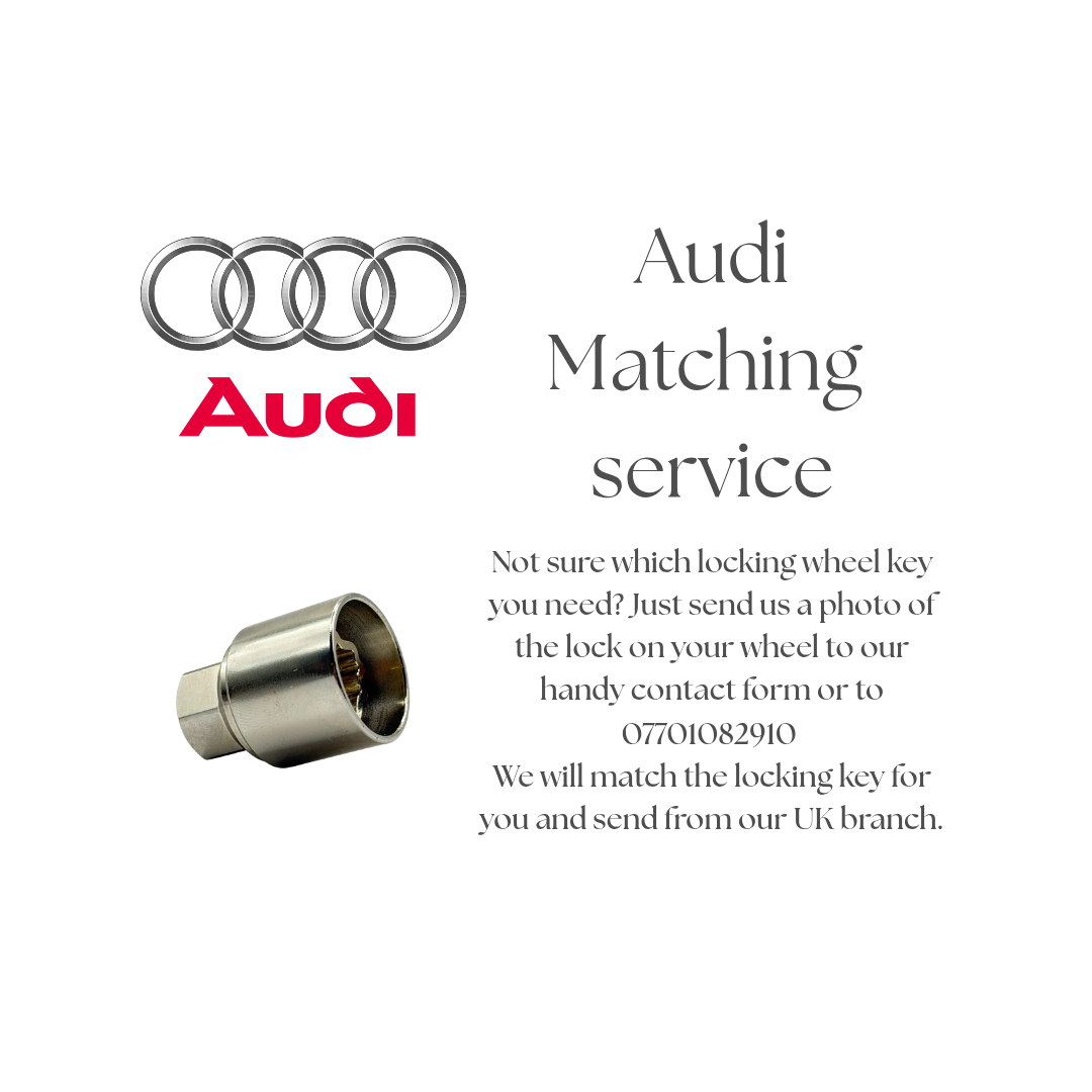 AUDI LOCKING WHEEL NUT KEY - MATCHING SERVICE - LRBFS LTD