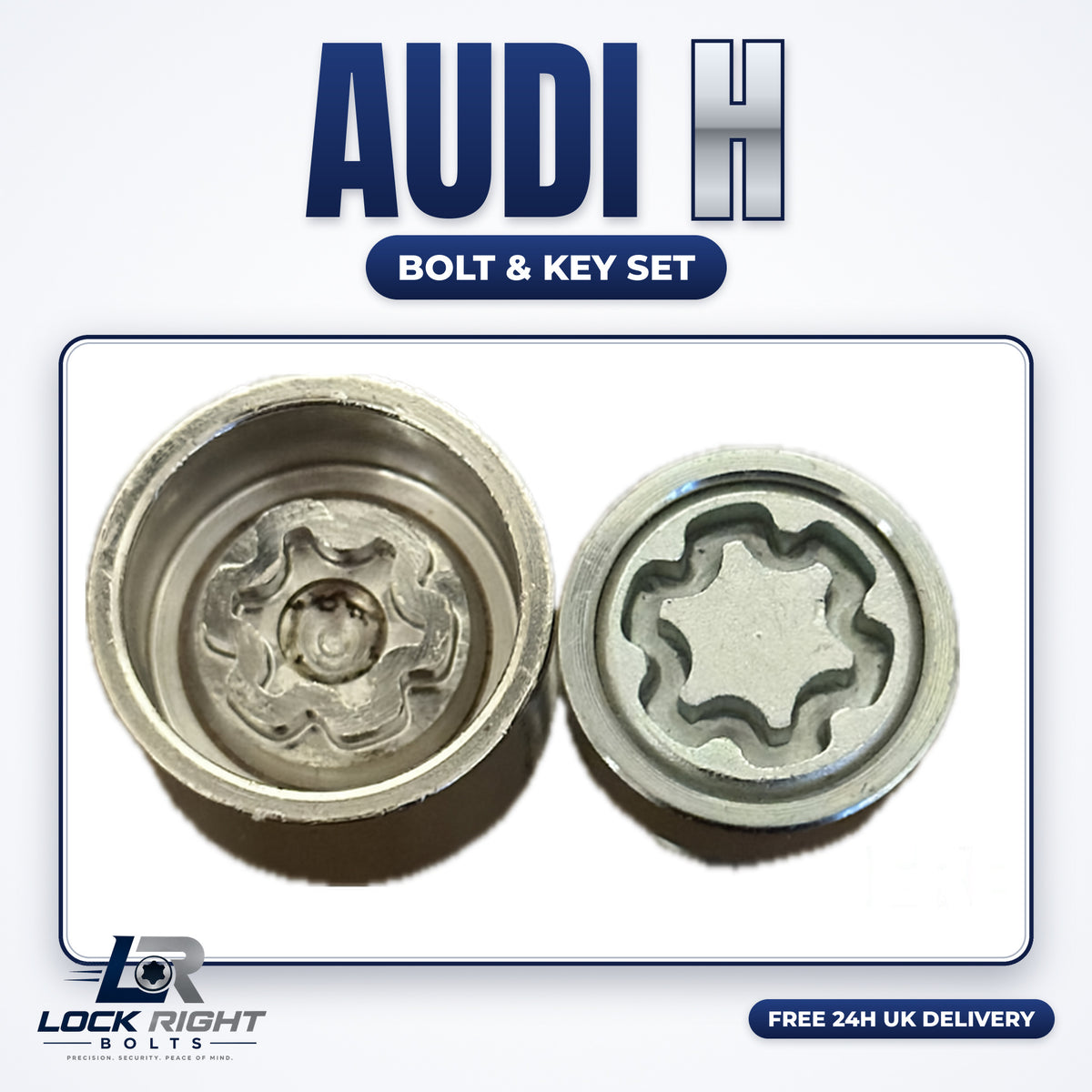 AUDI locking wheel bolt & key H - Lock Right Bolts