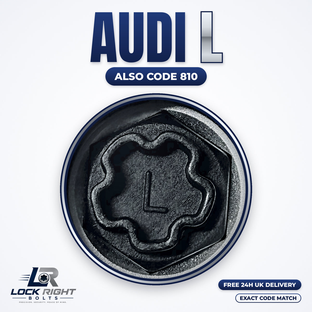 AUDI locking wheel key L (code 810) - Lock Right Bolts