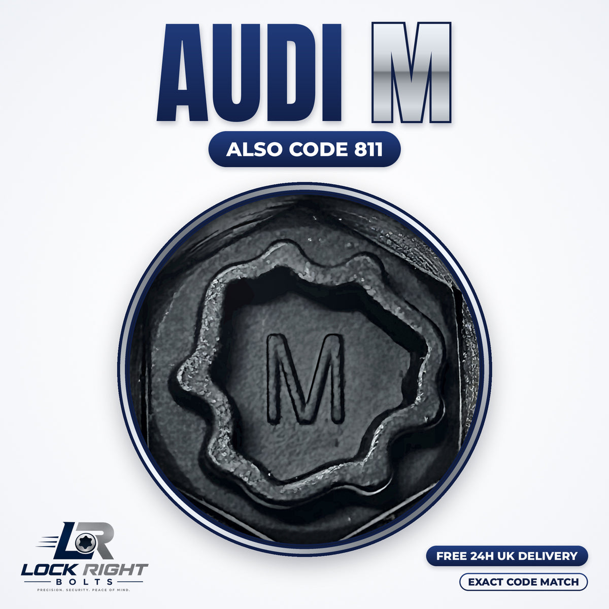 AUDI locking wheel key M (code 811) - Lock Right Bolts