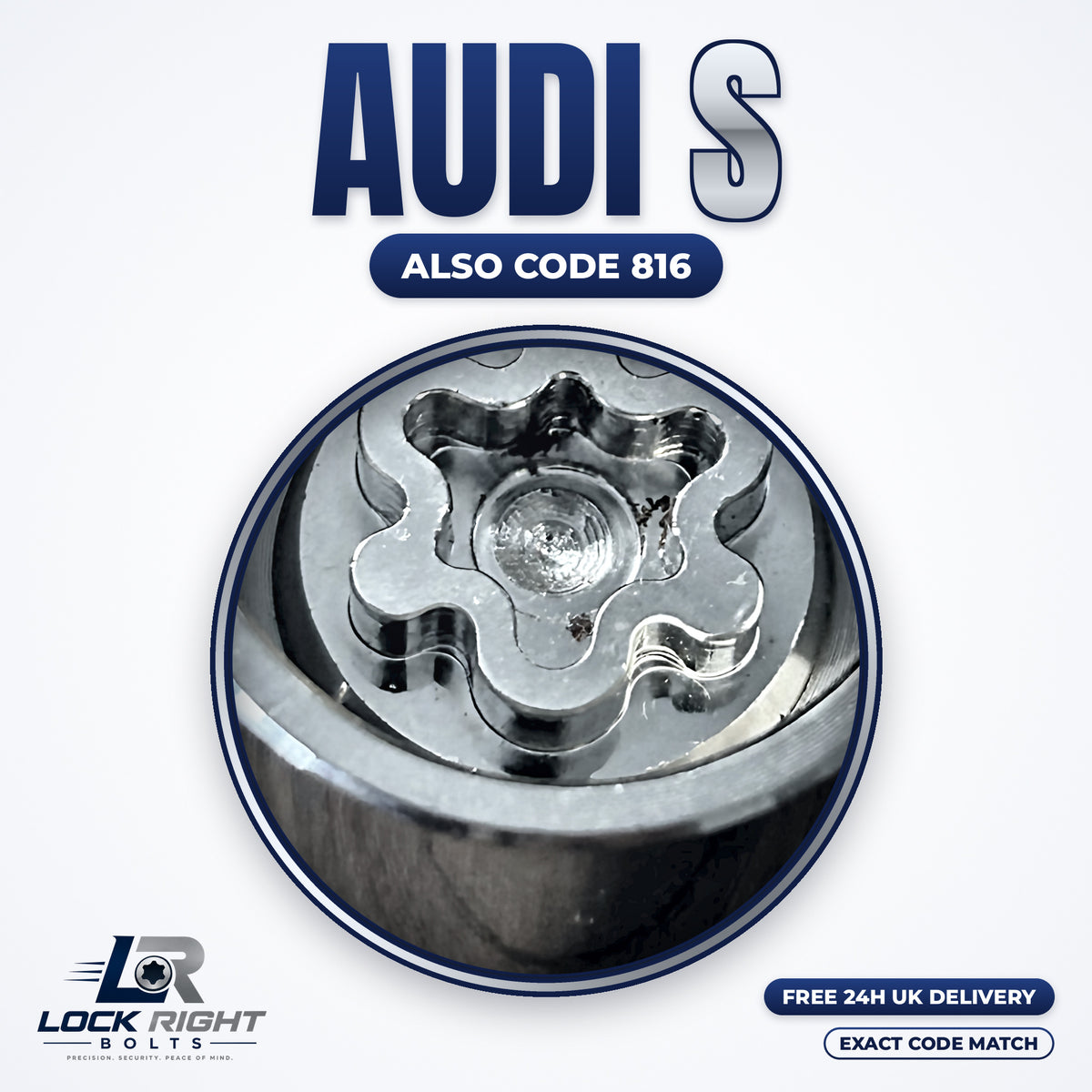 AUDI locking wheel key S (code 816) - Lock Right Bolts