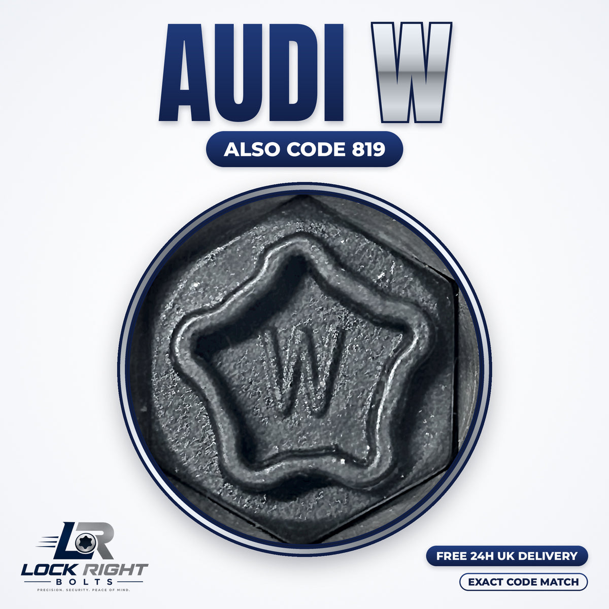 AUDI locking wheel key W (code 819) - Lock Right Bolts