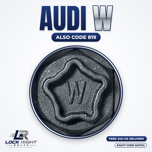 AUDI locking wheel key W (code 819) - Lock Right Bolts