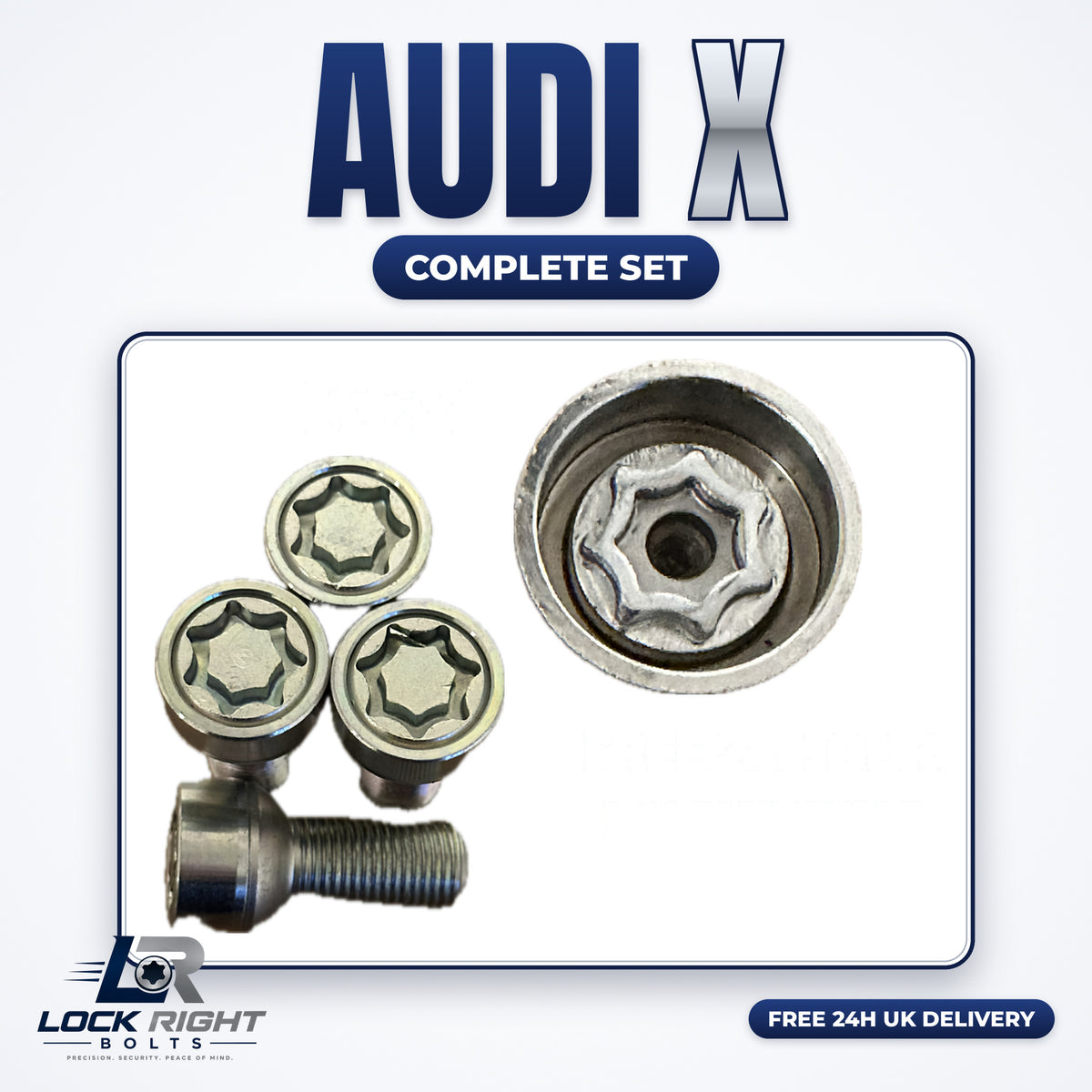 AUDI locking wheel bolts & key complete set X - Lock Right Bolts