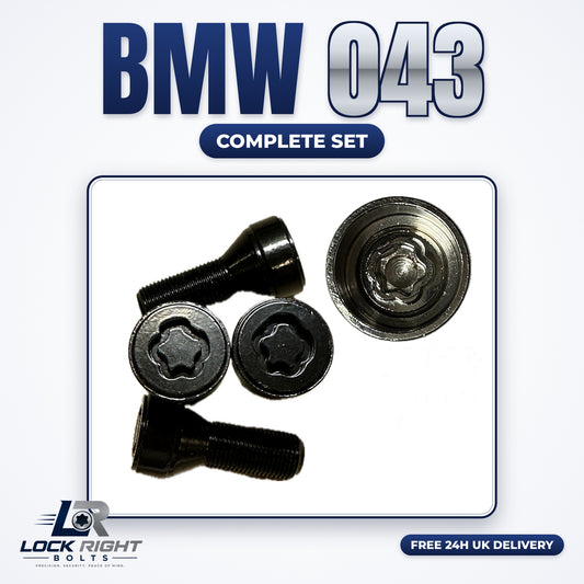 BMW locking wheel bolts & key complete set 043 - Lock Right Bolts