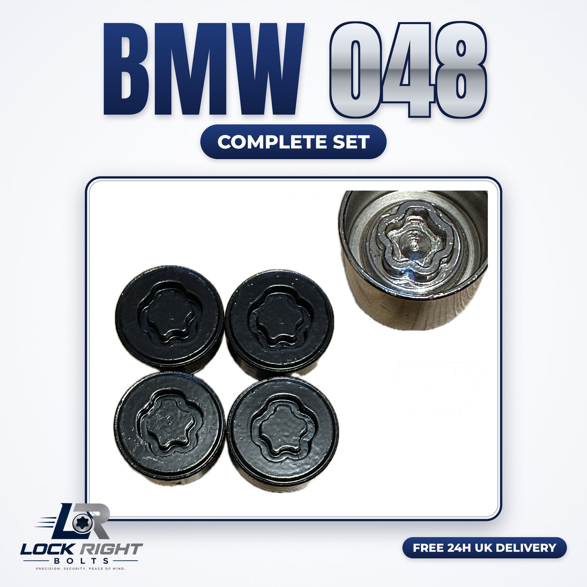 BMW locking wheel bolts & key complete set 048 - Lock Right Bolts