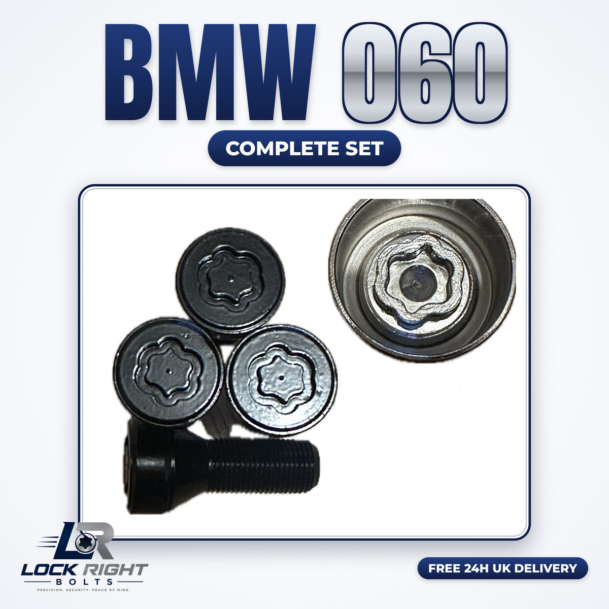 BMW locking wheel bolts & key complete set 060 - Lock Right Bolts