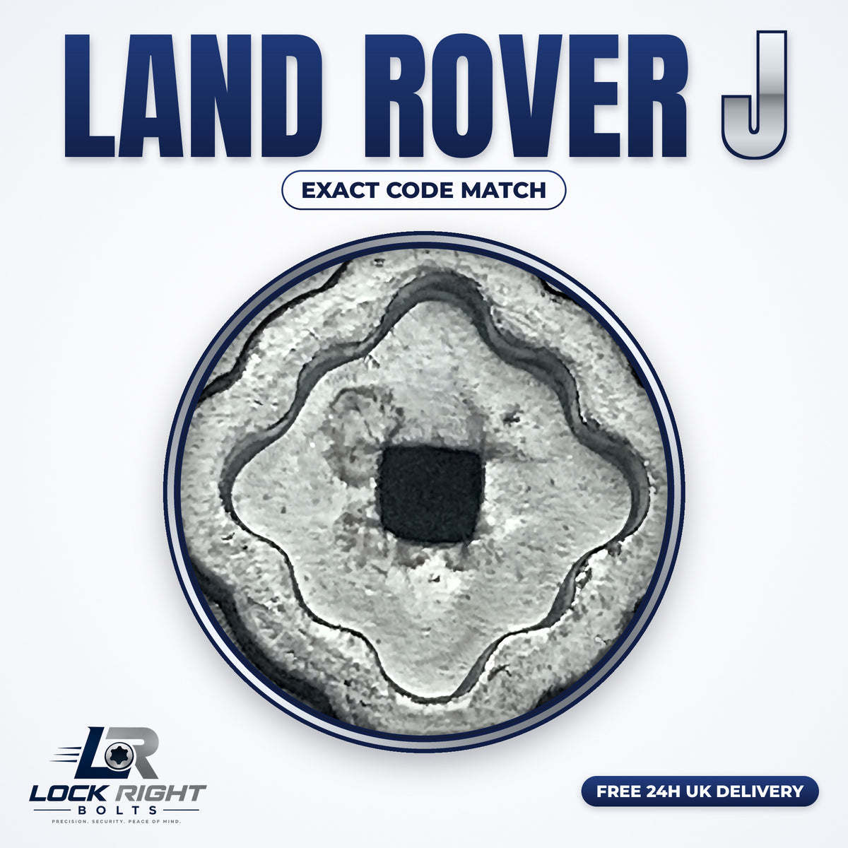 LAND ROVER J locking wheel key (Land Rover / Range Rover / Jaguar) - Lock Right Bolts