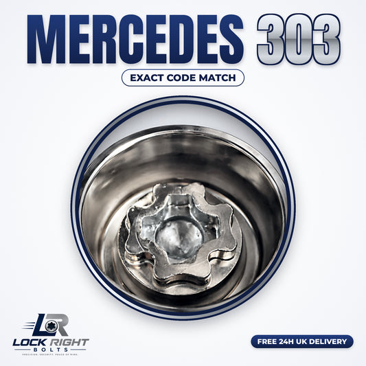 MERCEDES locking wheel key 303 - Lock Right Bolts