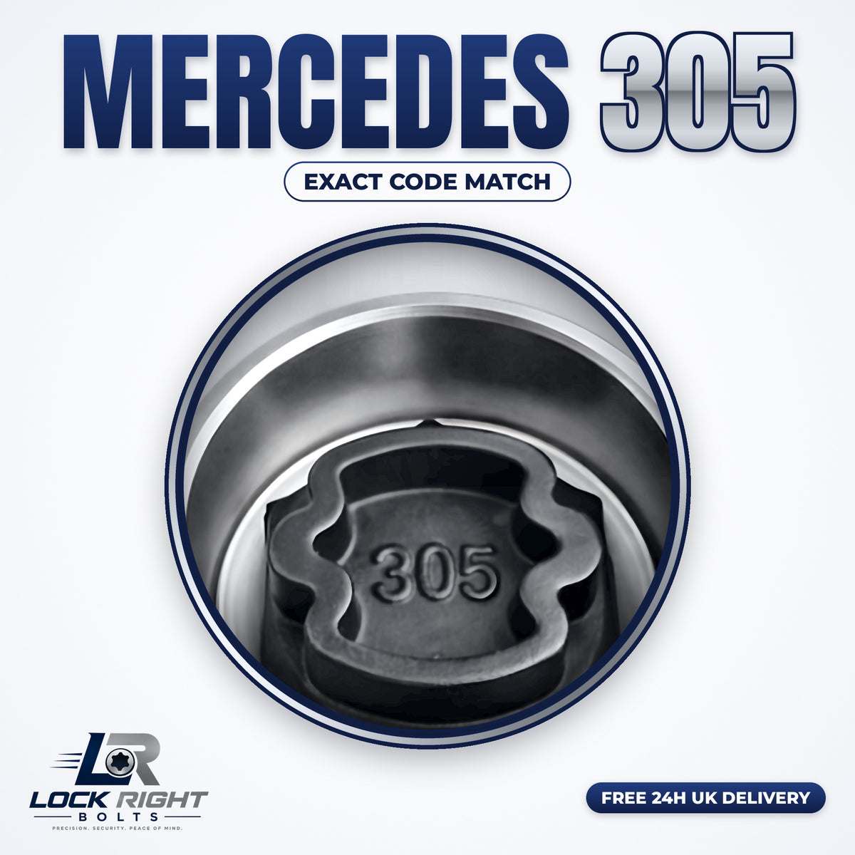 MERCEDES locking wheel key 305 - Lock Right Bolts