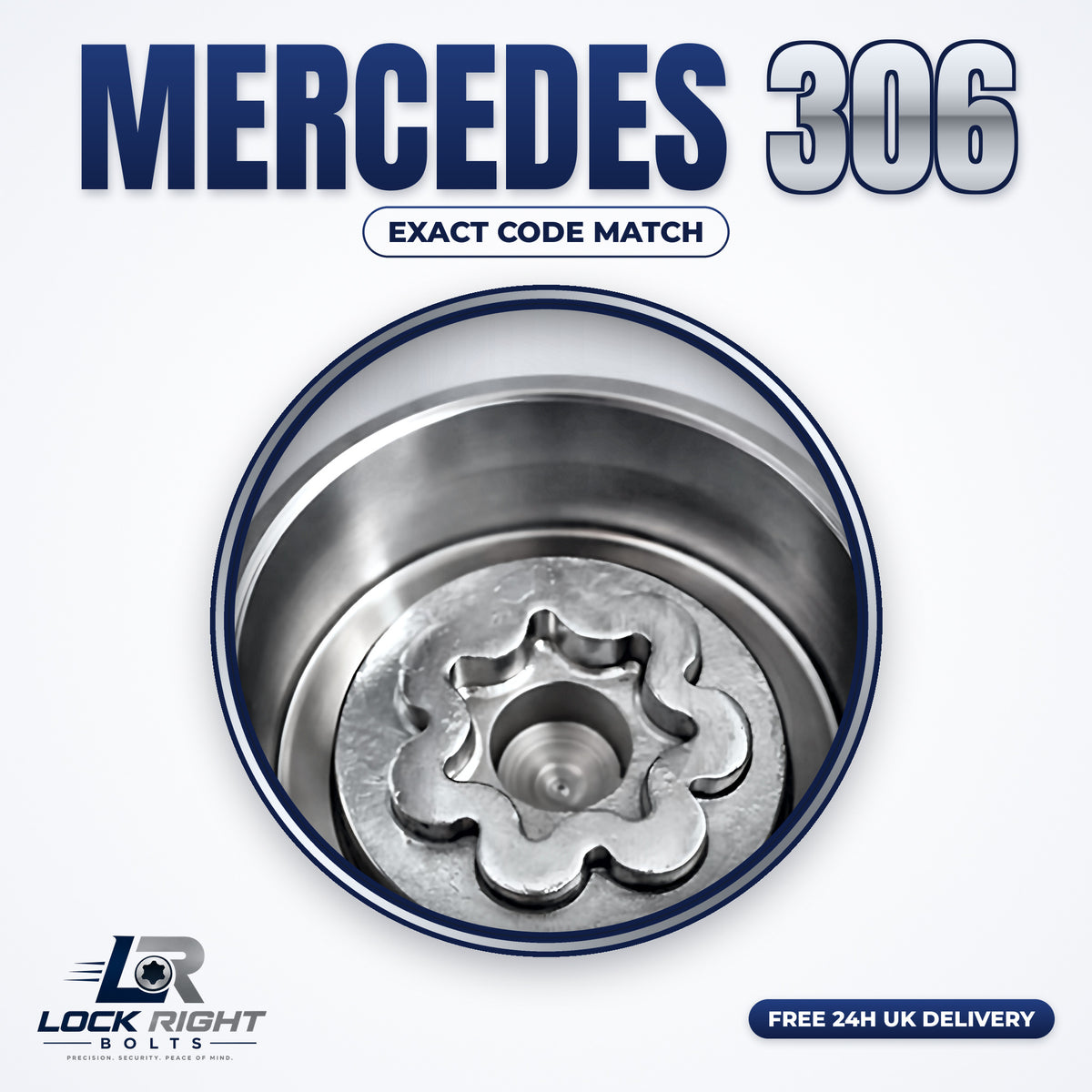 MERCEDES locking wheel key 306 - Lock Right Bolts