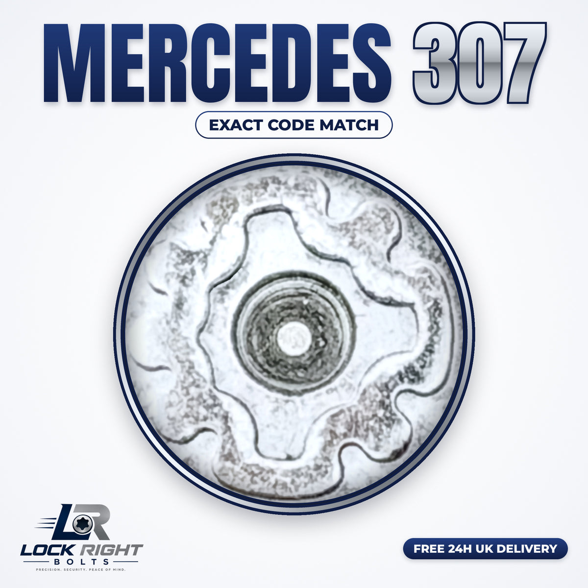 MERCEDES locking wheel key 307 - Lock Right Bolts