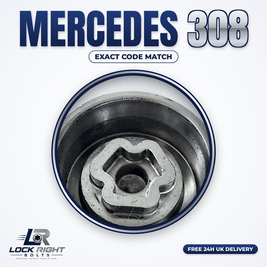 MERCEDES locking wheel key 308 - Lock Right Bolts