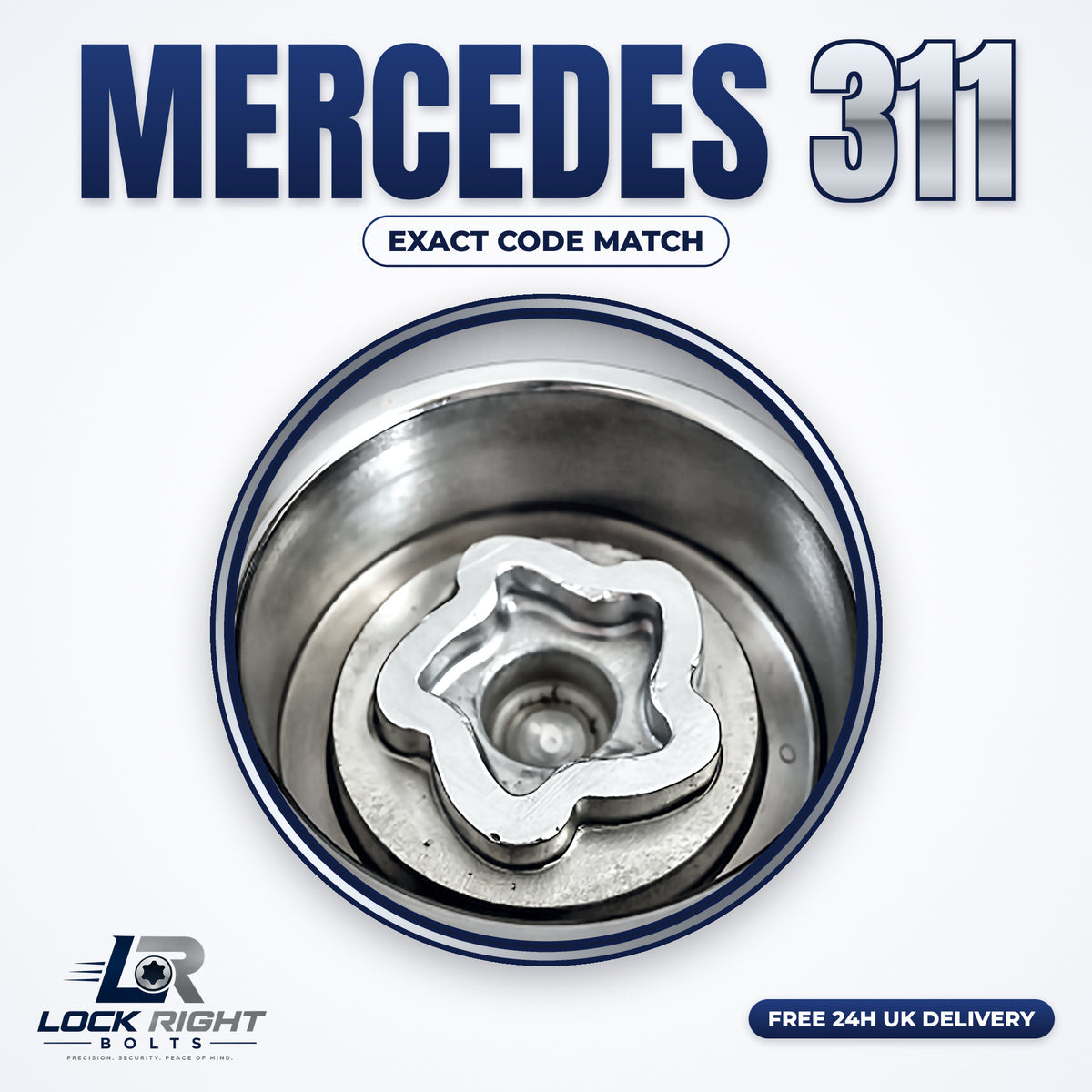 MERCEDES locking wheel key 311 - Lock Right Bolts
