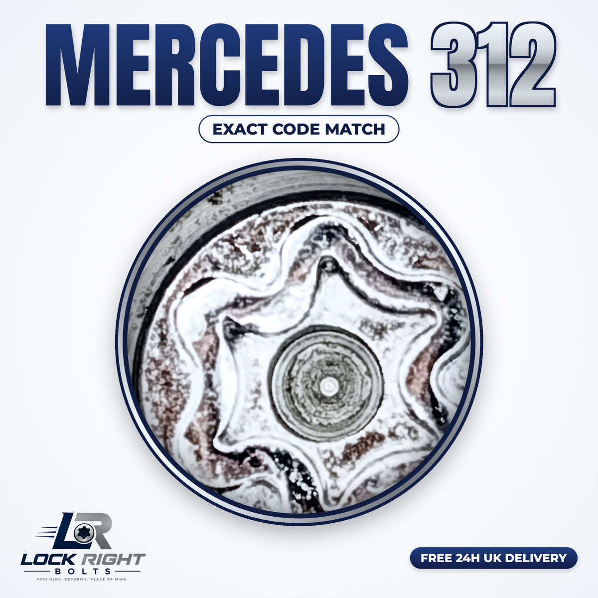 MERCEDES locking wheel key 312 - Lock Right Bolts