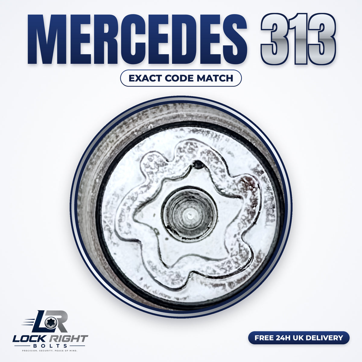 MERCEDES locking wheel key 313 - Lock Right Bolts
