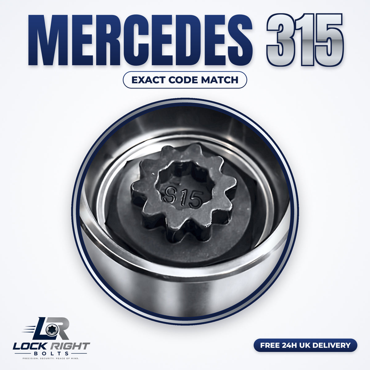 MERCEDES locking wheel key 315 - Lock Right Bolts