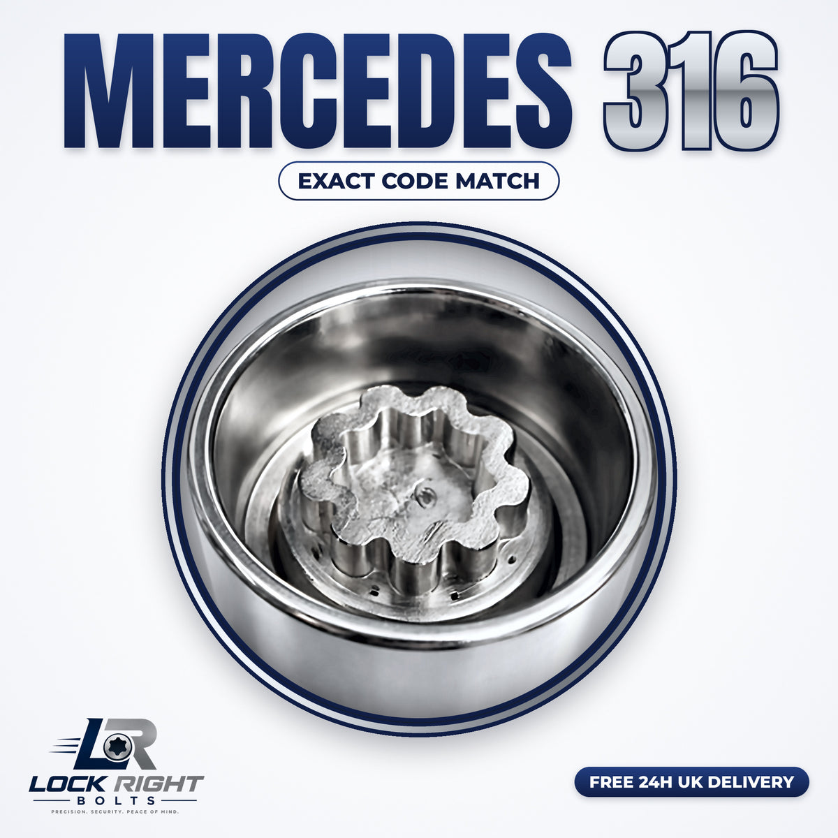 MERCEDES locking wheel key 316 - Lock Right Bolts