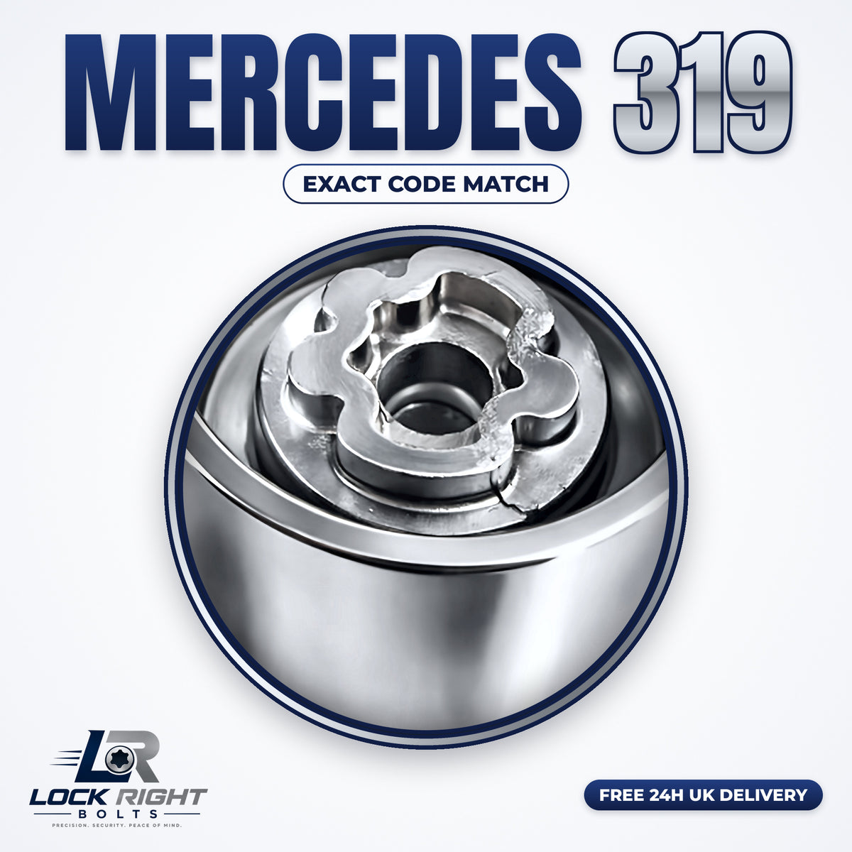 MERCEDES locking wheel key 319 - Lock Right Bolts