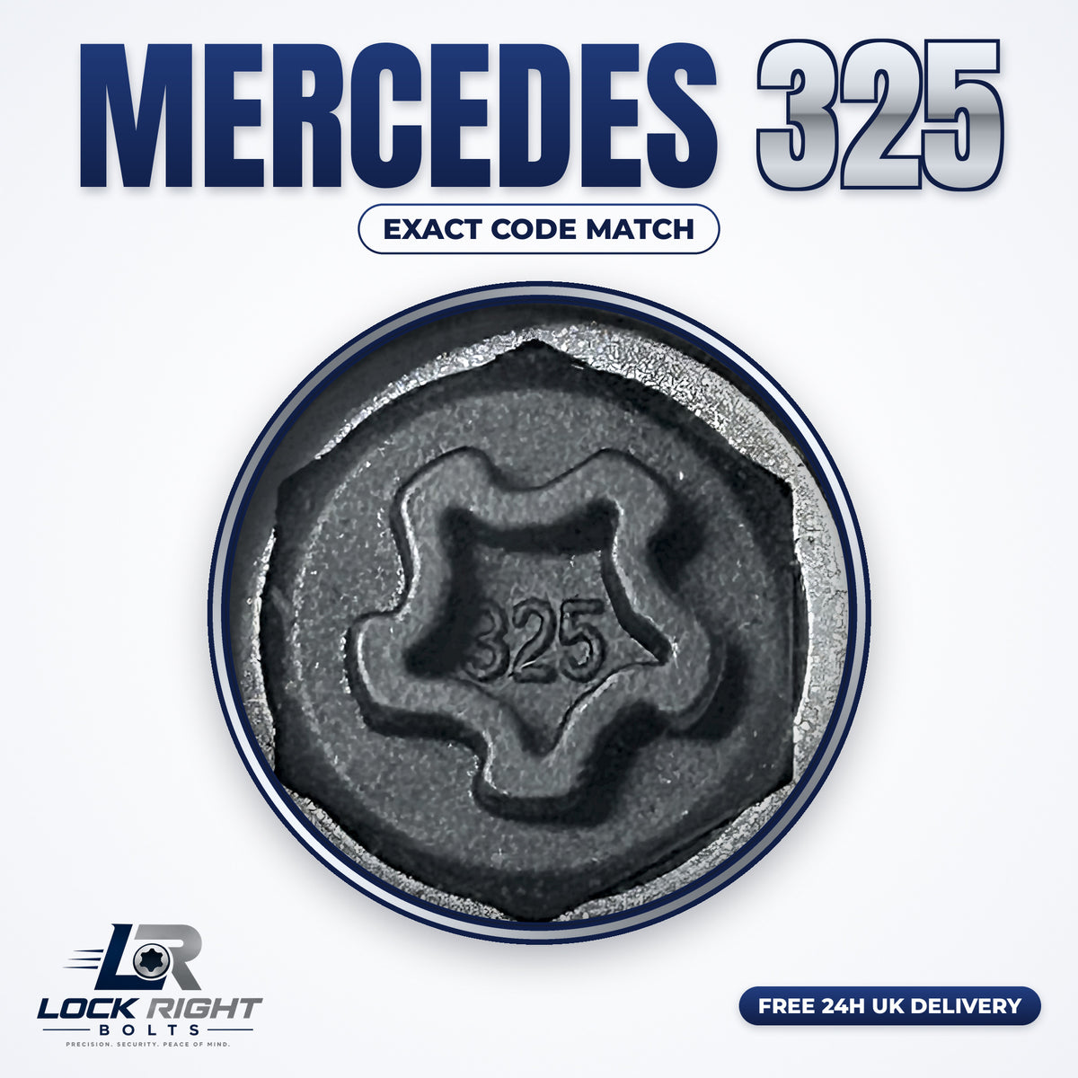 MERCEDES locking wheel key 325 - Lock Right Bolts
