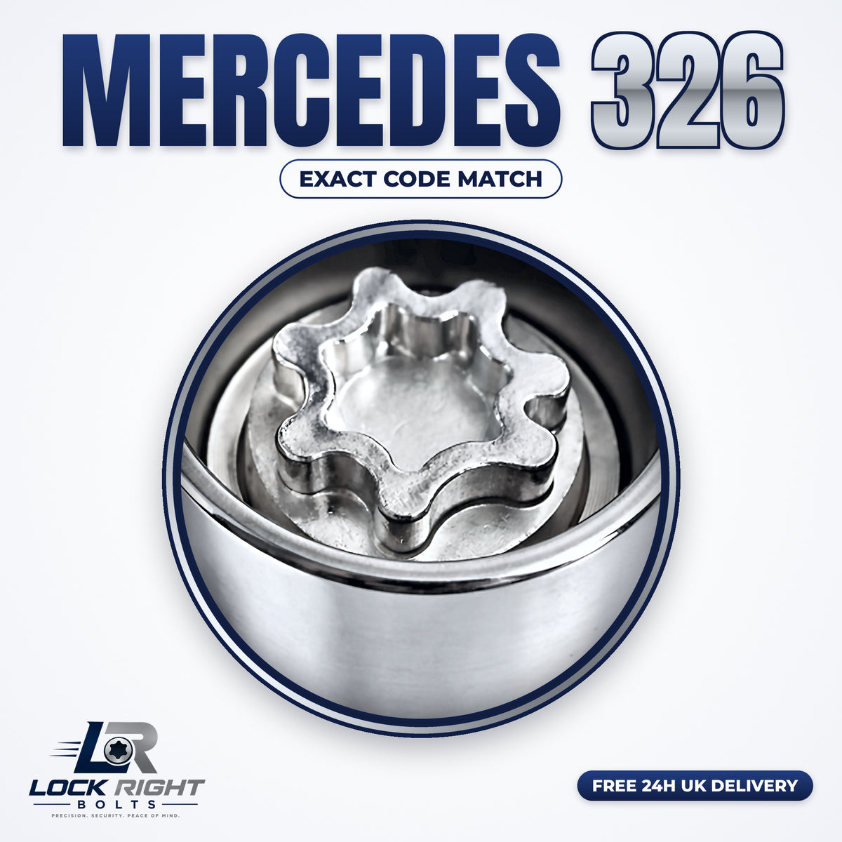 MERCEDES locking wheel key 326 - Lock Right Bolts