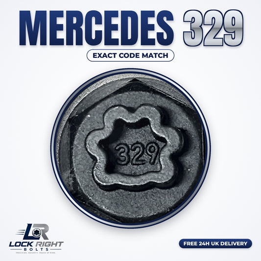 MERCEDES locking wheel key 329 - Lock Right Bolts