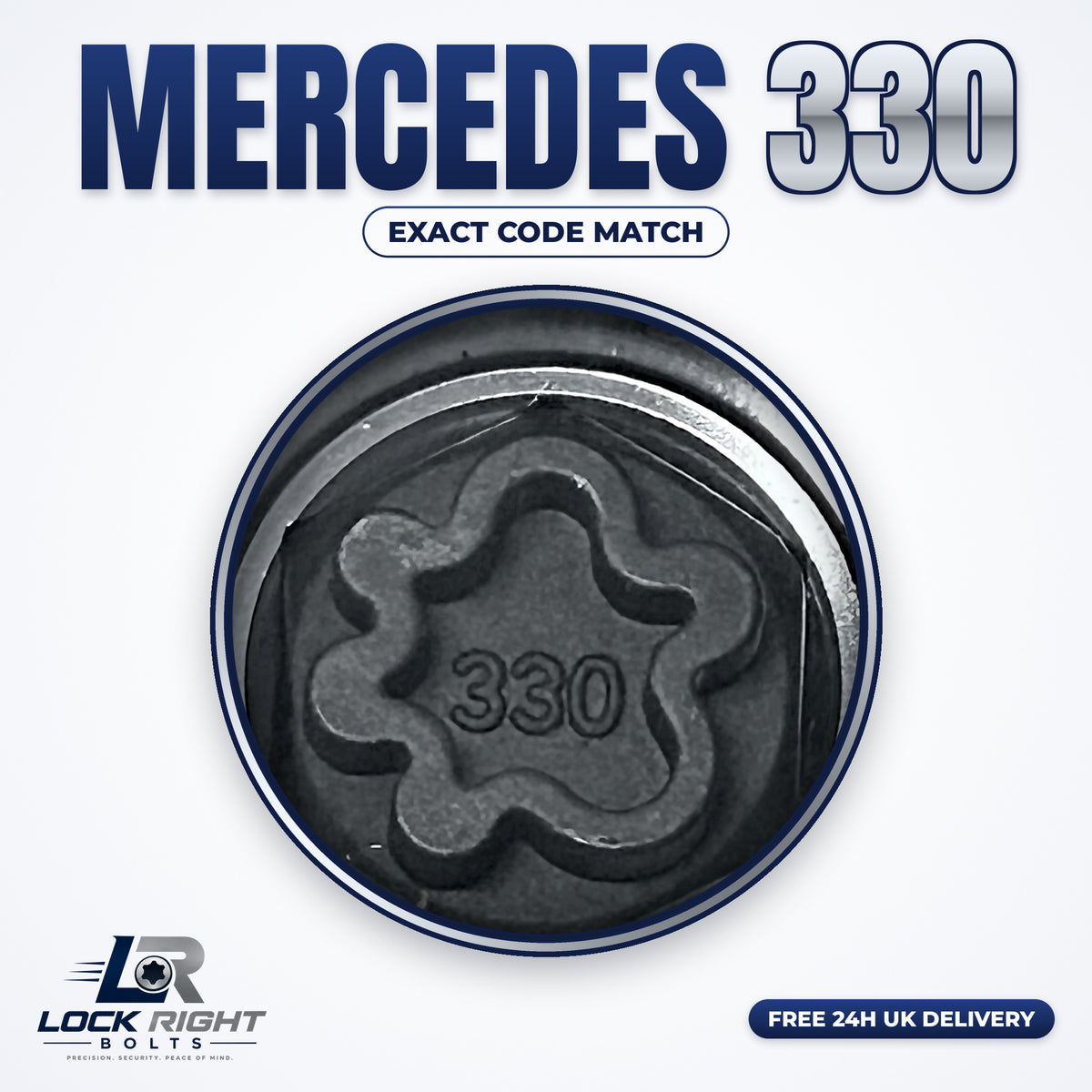 MERCEDES locking wheel key 330 - Lock Right Bolts