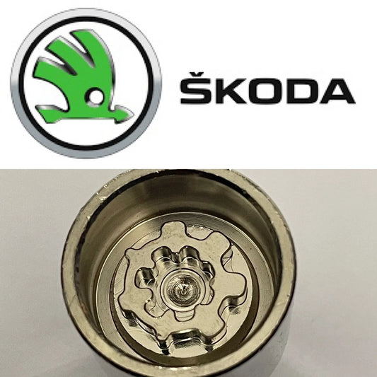 SKODA LOCKING WHEEL NUT KEY - LETTER F - CODE 766 - LRBFS LTD