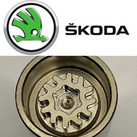 SKODA LOCKING WHEEL NUT KEY - LETTER M - CODE 771 - LRBFS LTD