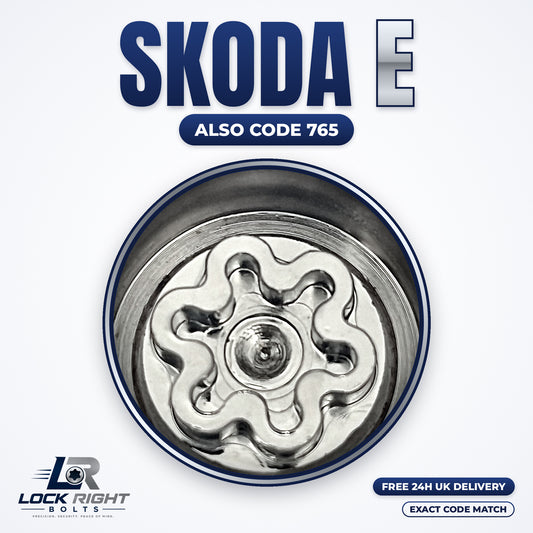 SKODA locking wheel key E (code 765) - Lock Right Bolts