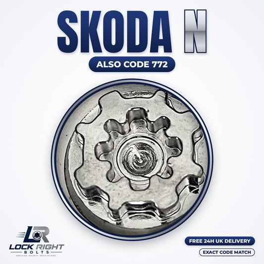SKODA locking wheel key N (code 772) - Lock Right Bolts