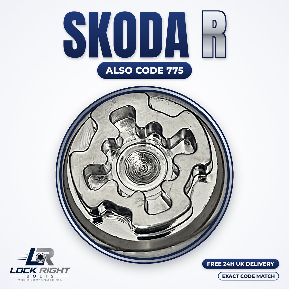 SKODA locking wheel key R (code 775) - Lock Right Bolts