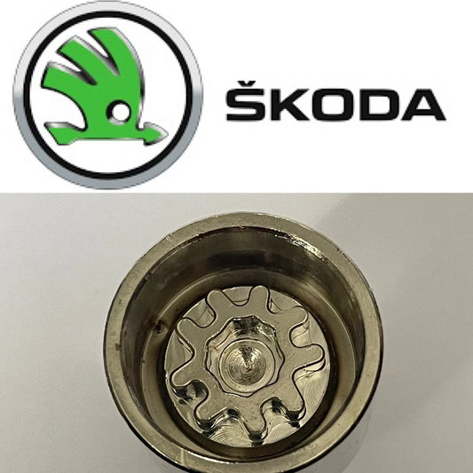 SKODA LOCKING WHEEL NUT KEY - LETTER B - CODE 762 - LRBFS LTD