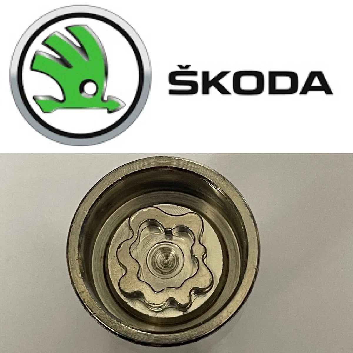 SKODA LOCKING WHEEL NUT KEY - LETTER C - CODE 763 - LRBFS LTD
