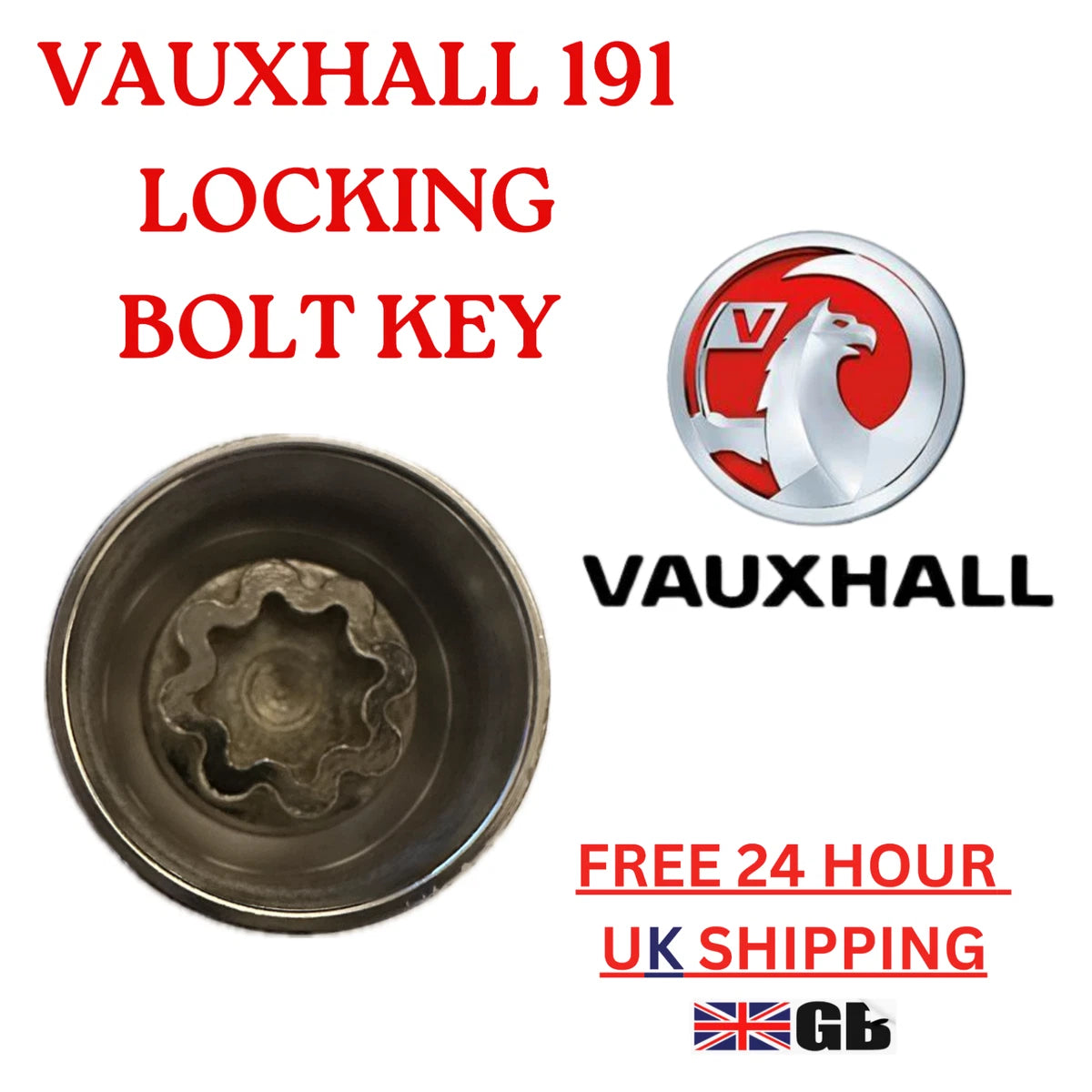 VAUXHALL LOCKING WHEEL NUT KEY - 191 - LRBFS LTD