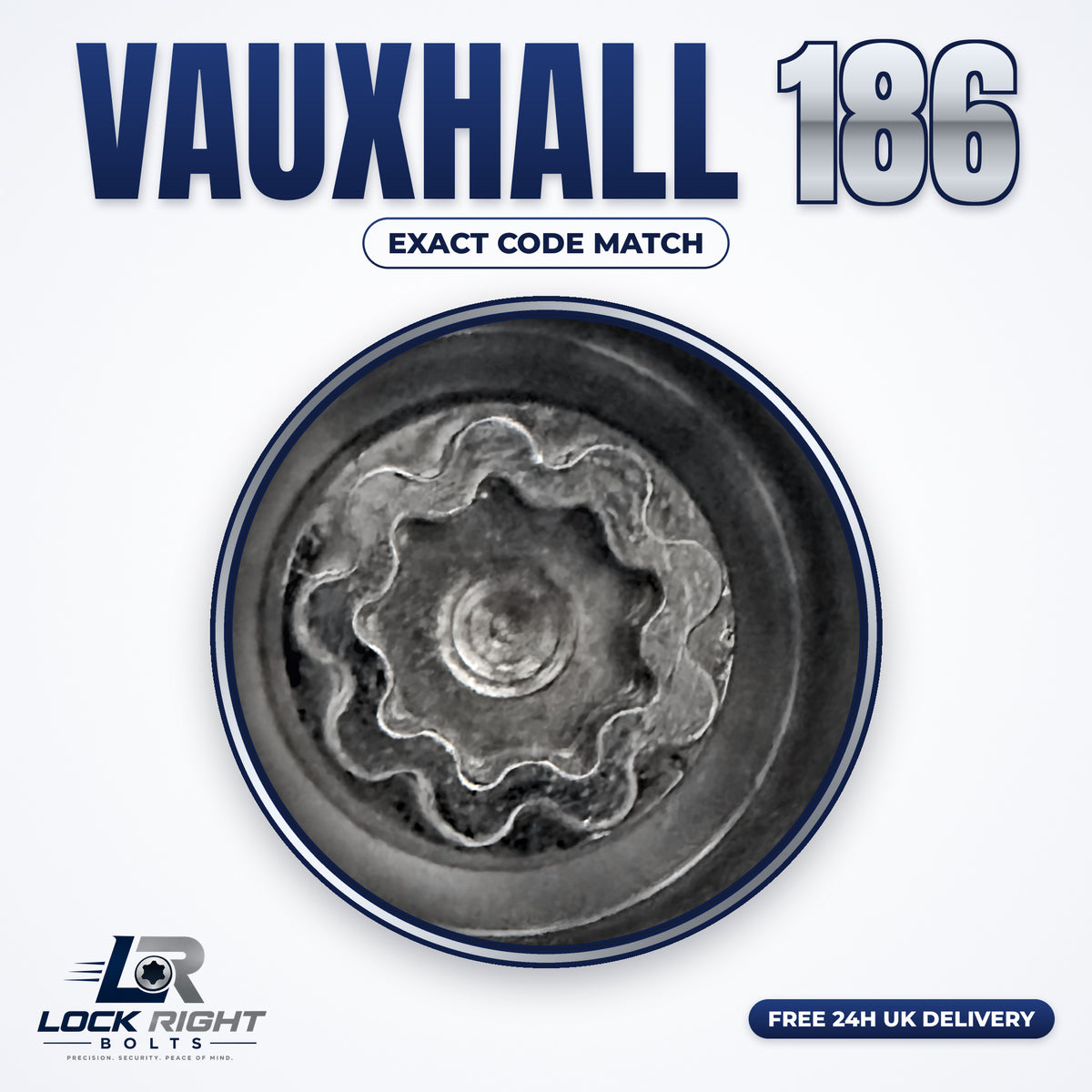 VAUXHALL locking wheel key 186 - Lock Right Bolts