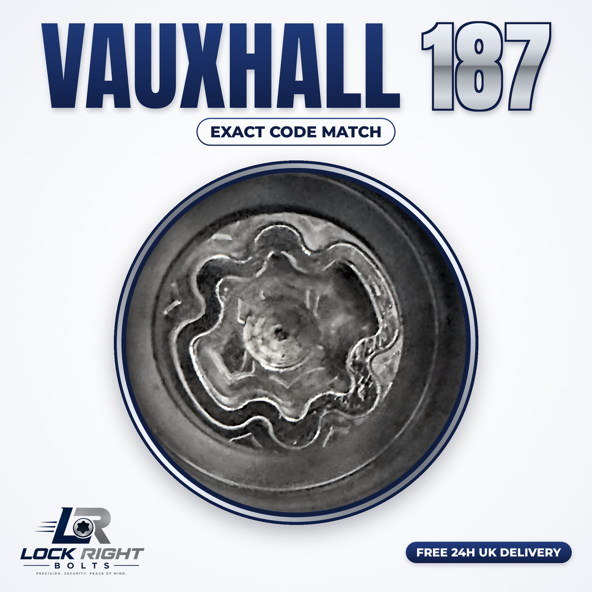 VAUXHALL locking wheel key 187 - Lock Right Bolts
