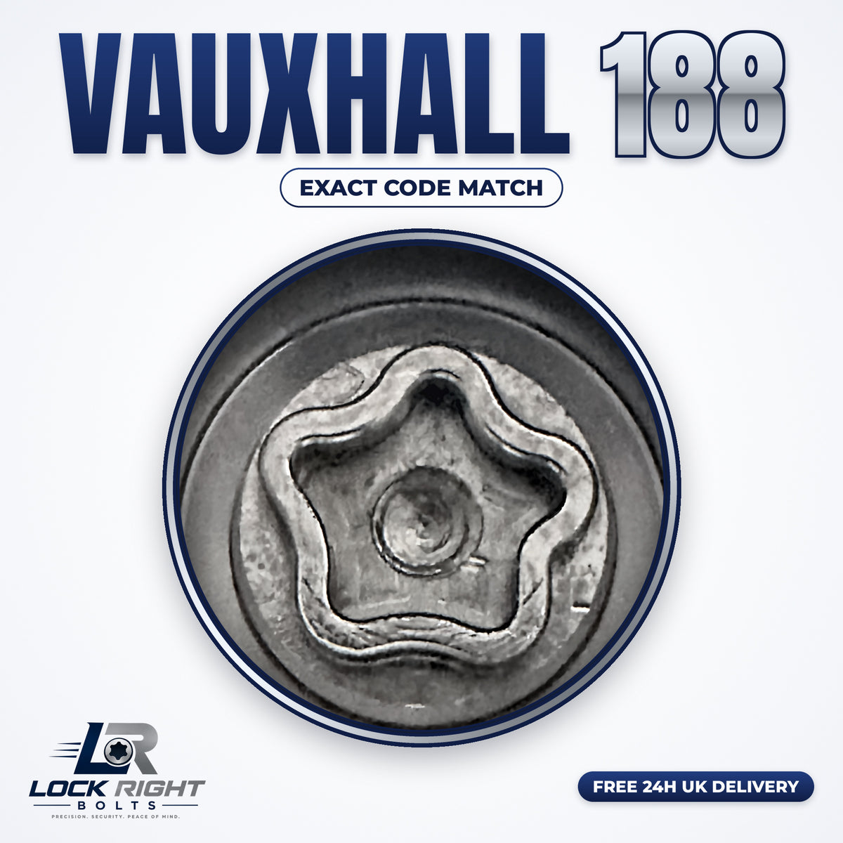 VAUXHALL locking wheel key 188 - Lock Right Bolts