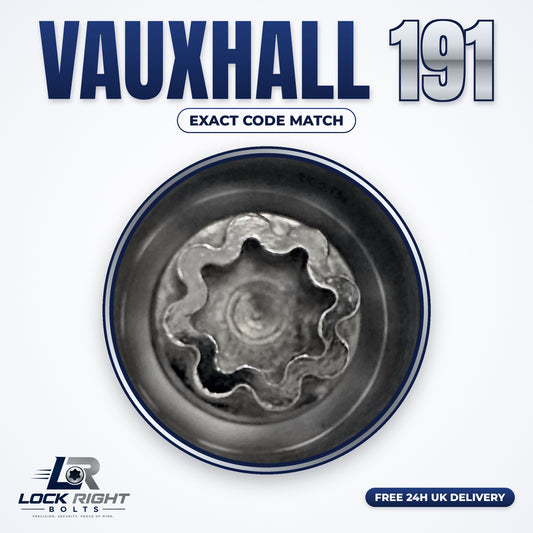 VAUXHALL locking wheel key 191 - Lock Right Bolts