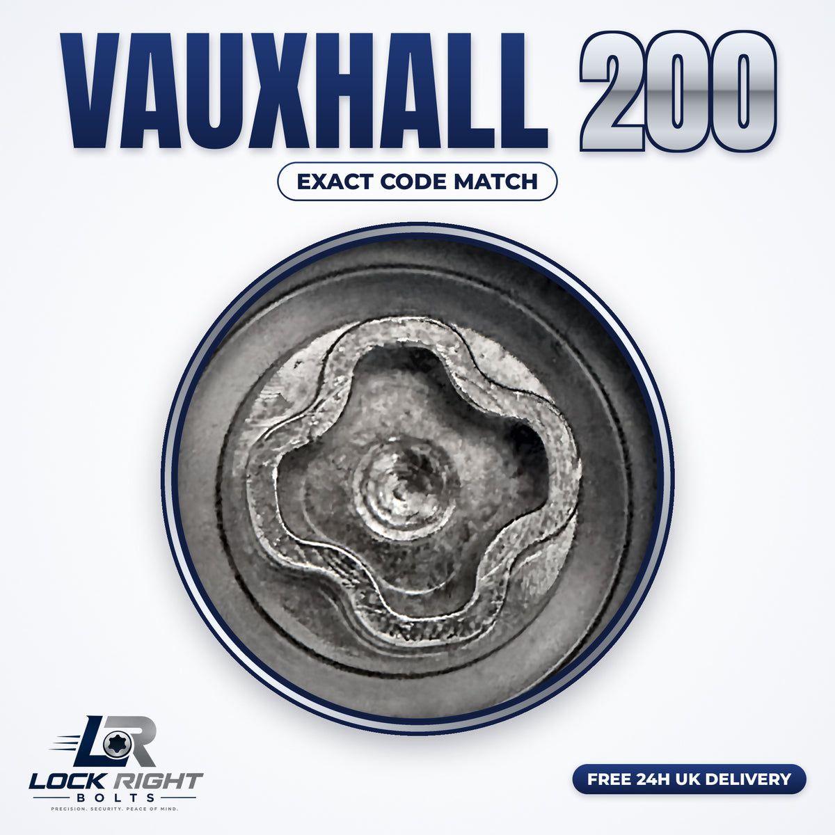 VAUXHALL locking wheel key 200 - Lock Right Bolts
