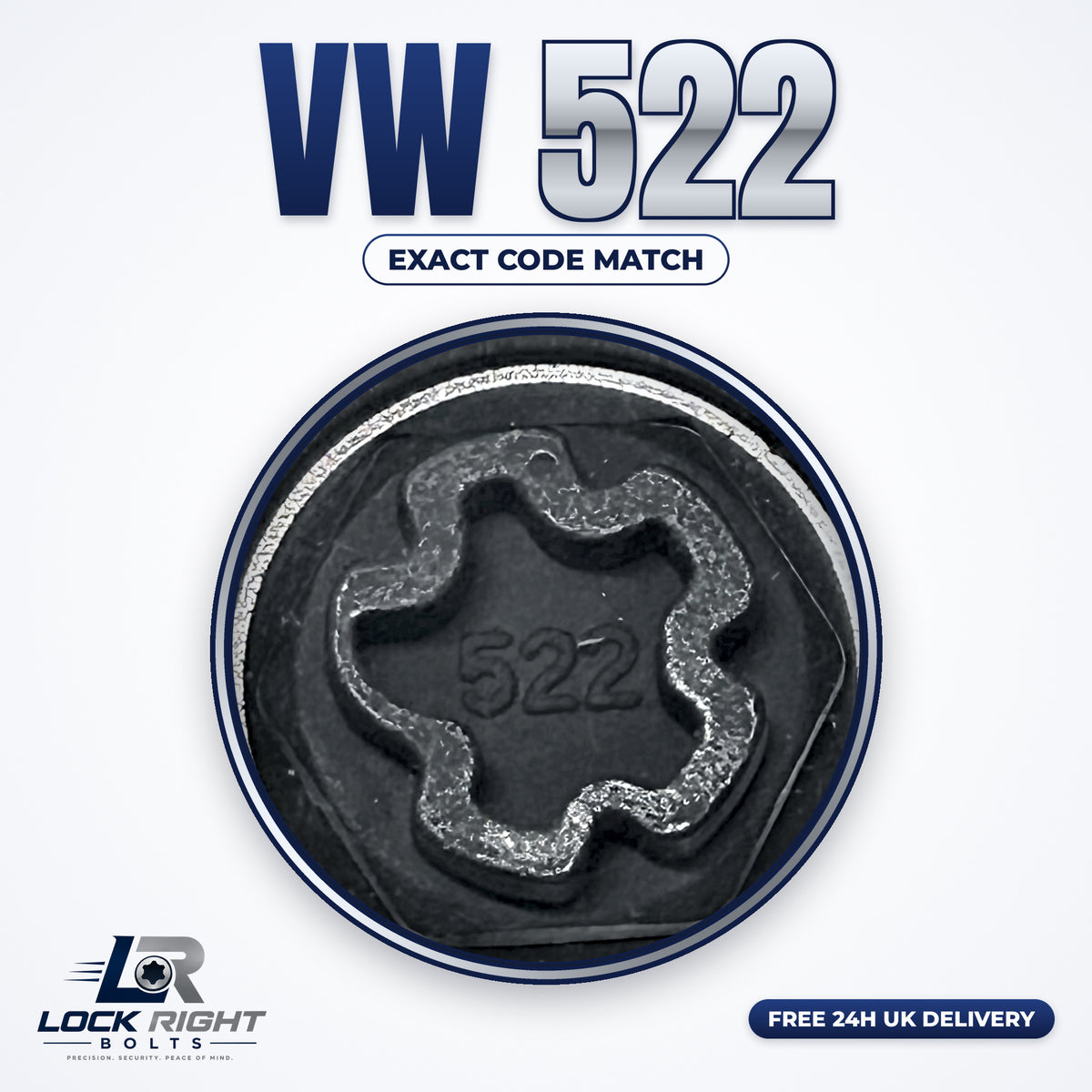 VOLKSWAGEN locking wheel key 522 - Lock Right Bolts