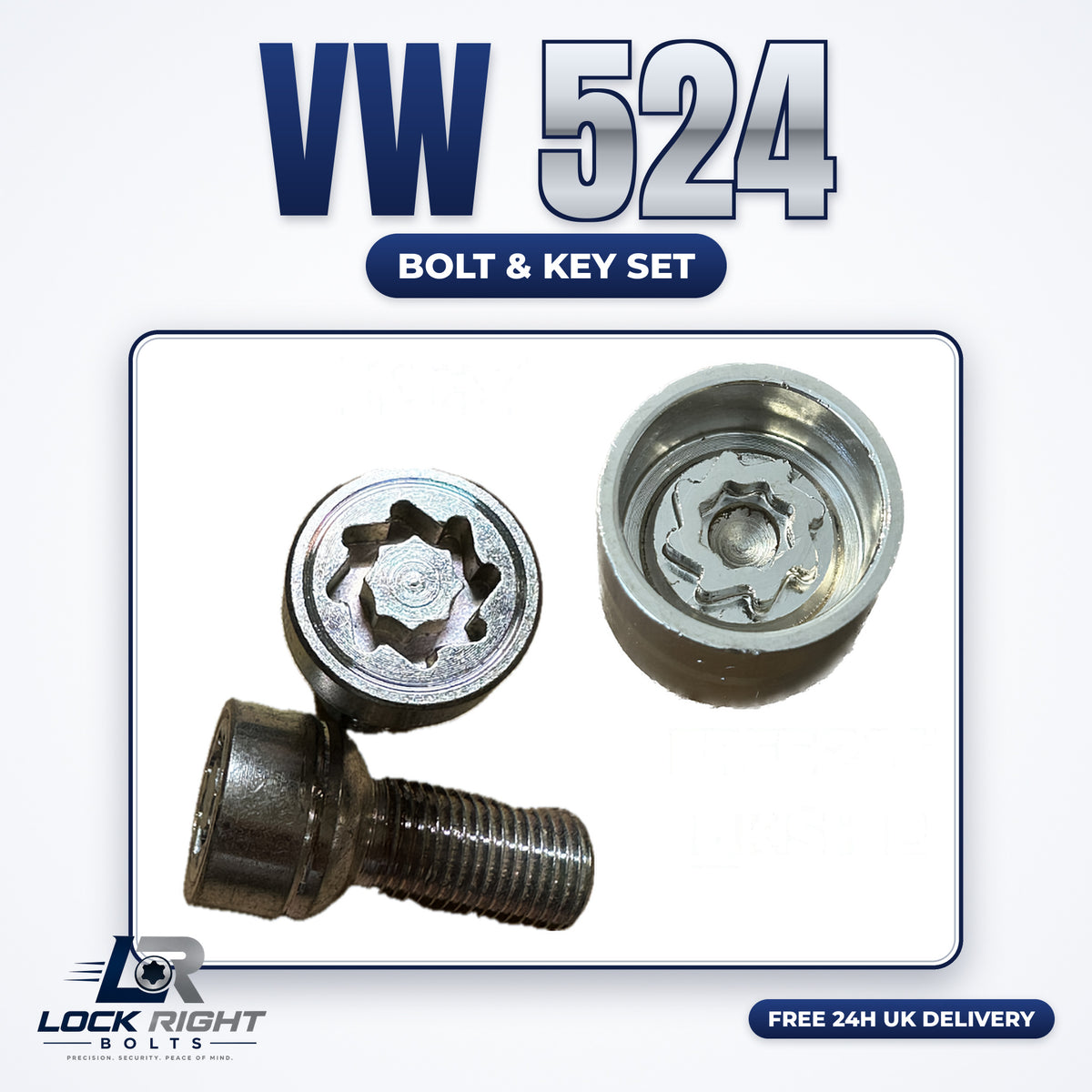 VOLKSWAGEN locking wheel bolt & key 524 - Lock Right Bolts